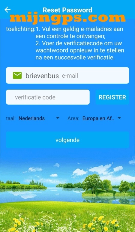 setracker reset account login password