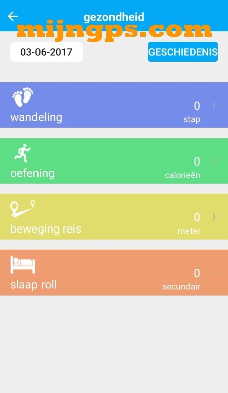 SeTracker gezondheid settings instellen app