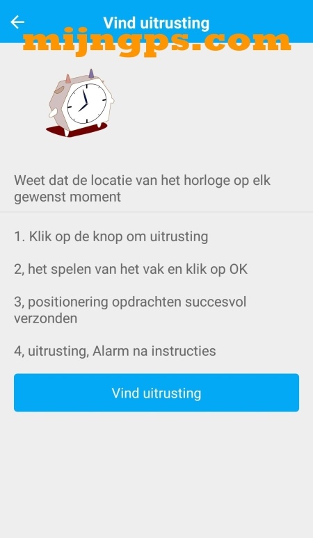 SeTracker vind uitrusting instellen app sos