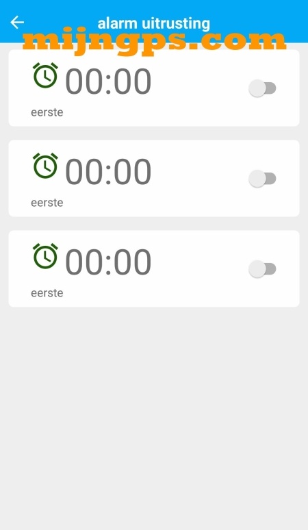 setracker alarm set handleiding app settings