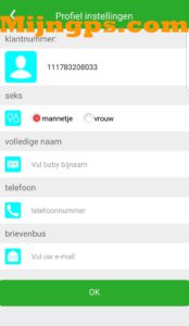 Se tracker 2 instellen klantnummer telefoonnummer bijnaam