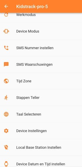 gps pro settings sos werkmodus tijdzone stappen teller lbs wifi taal instellen